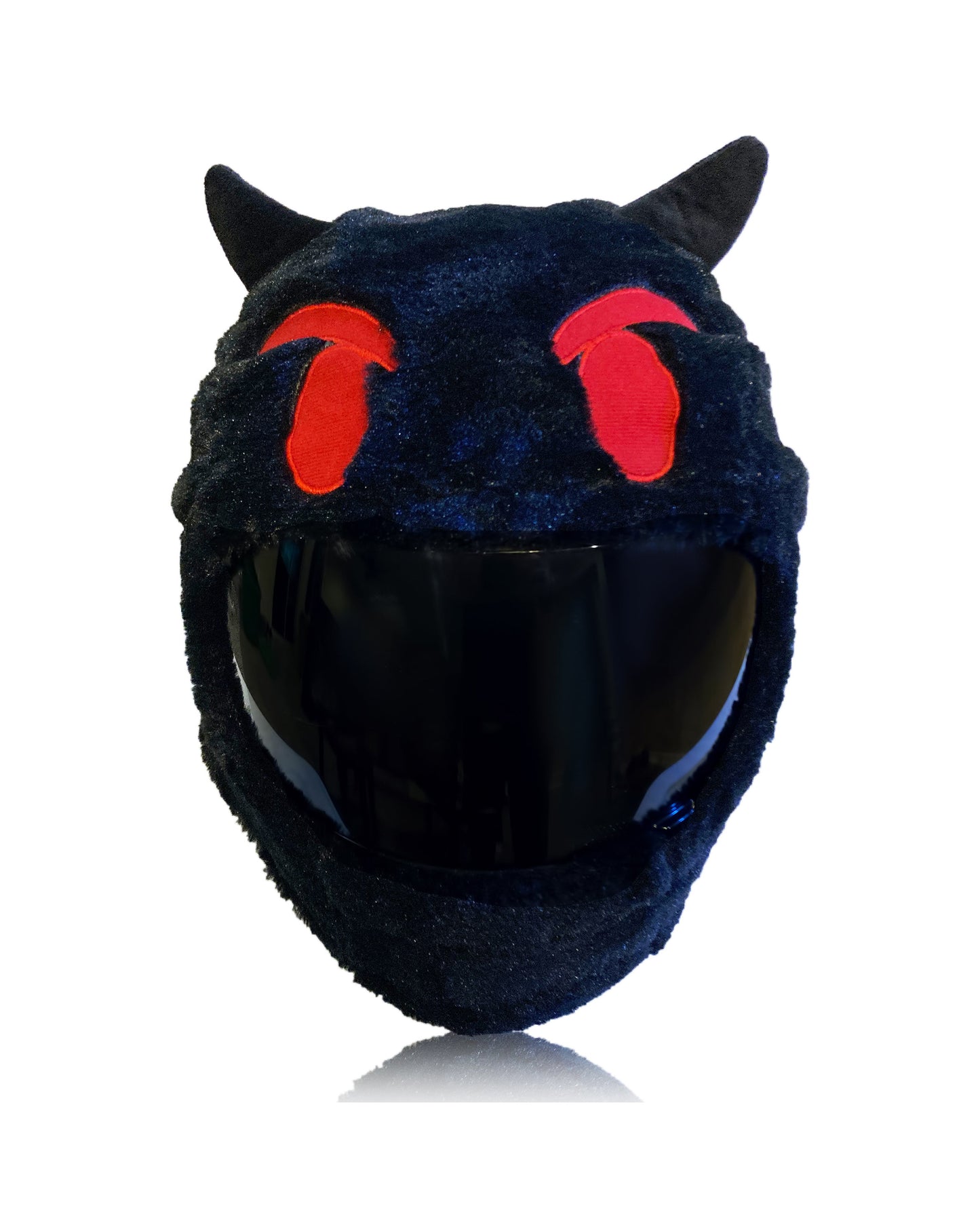 Black Devil Emoji Motorcycle Helmet Cover