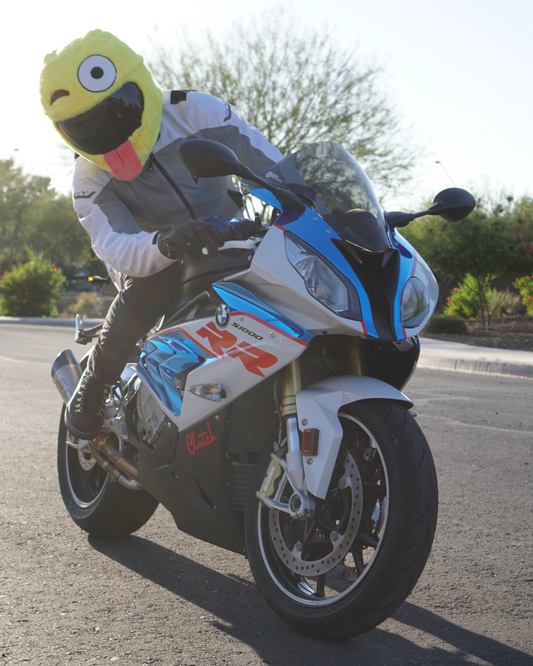 Winking Emoji Motorcycle Helmet Cover