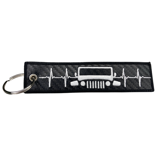 Jeeper Heartbeat Carbon Fiber Keytag