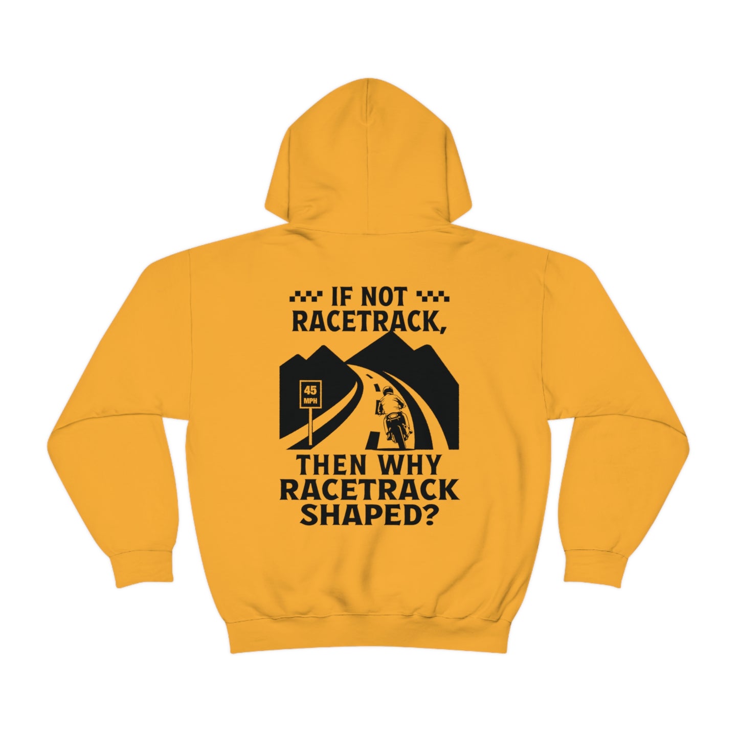 WHY RACETRACK SHAPED? Sportbike Hoodie