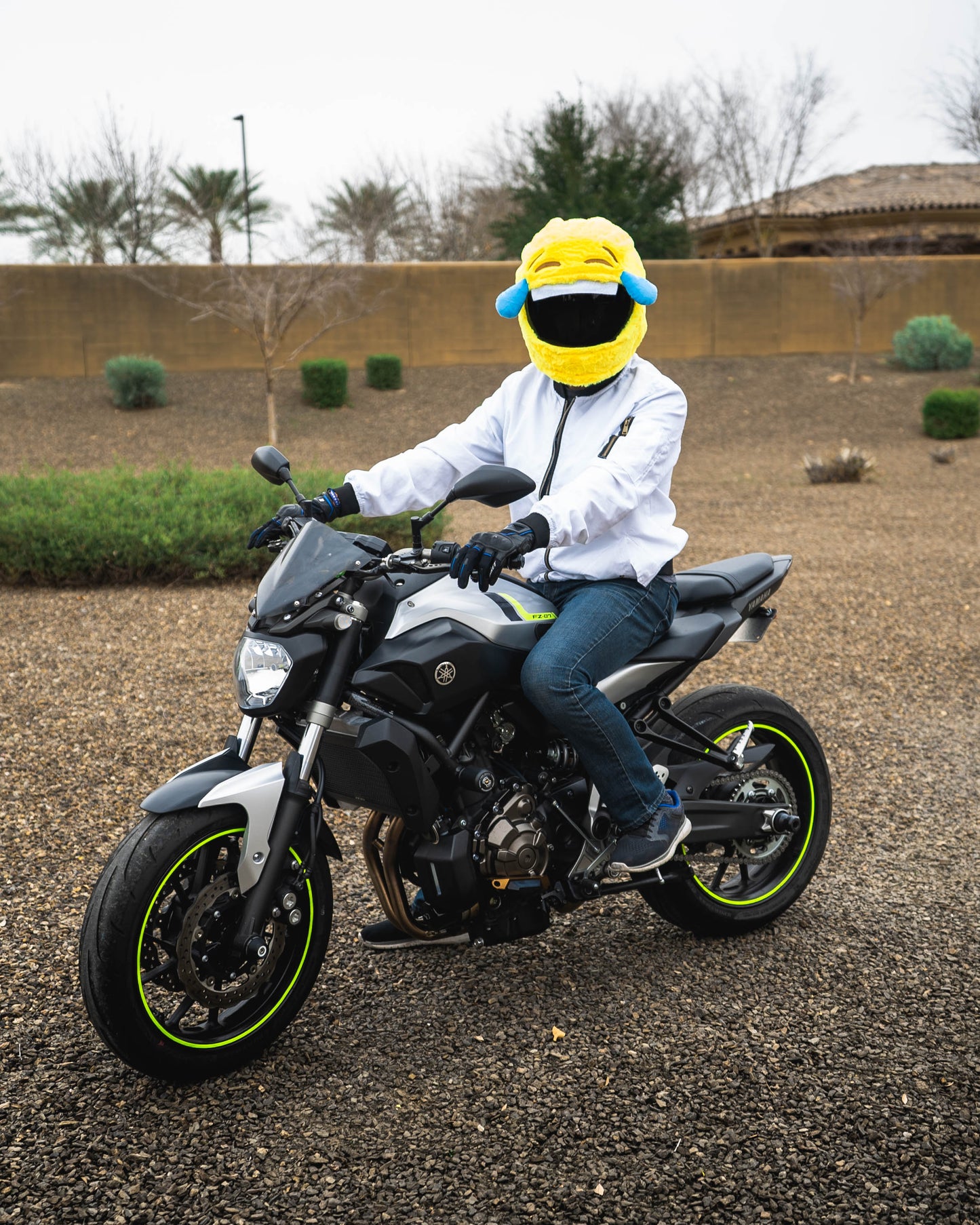 Laughing Emoji Helmet Cover