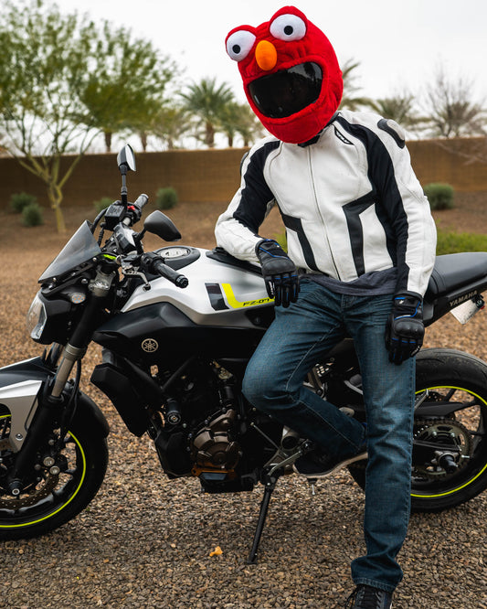 Red Monster Motorcycle Helmet Cover