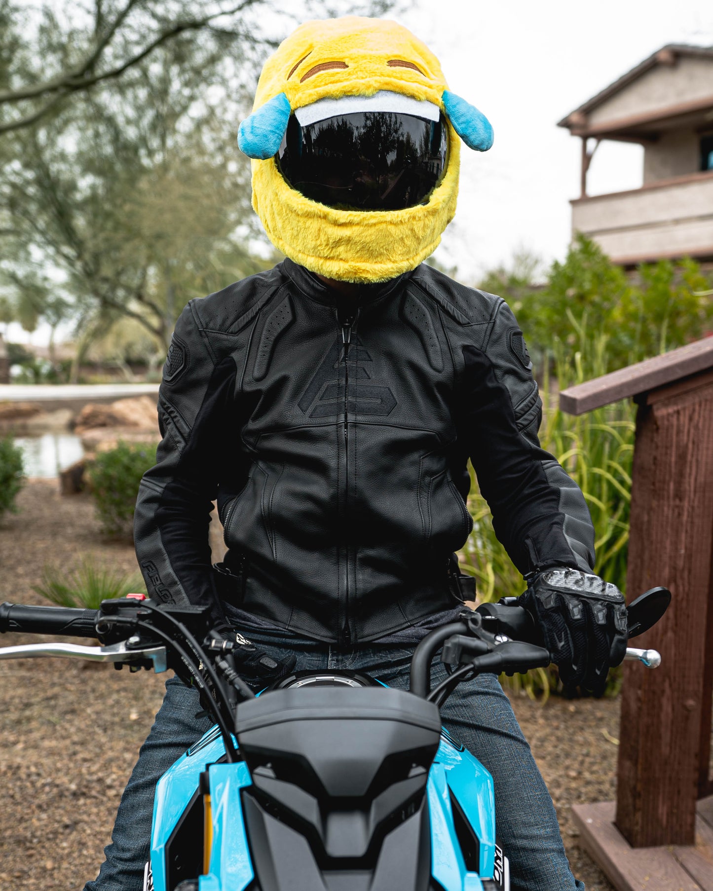 Laughing Emoji Motorcycle Helmet Cover
