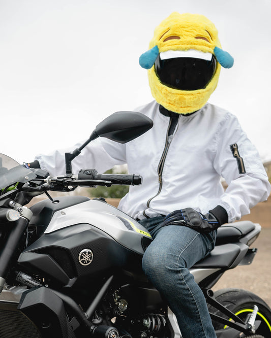 D.I.L.L.I.G.A.F. Emoji Helmet Covers Are The Coolest, Original, Helmet Cover Designs You've Ever Seen