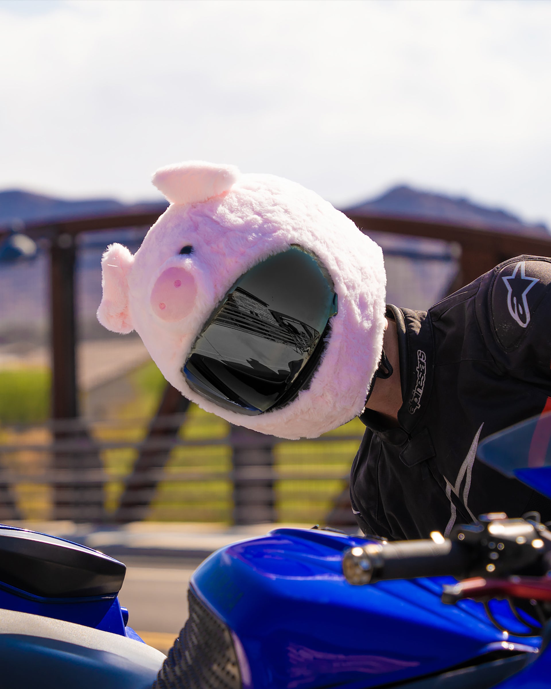 Pig Motorcycle Helmet Cover – Carbon Moto Gear