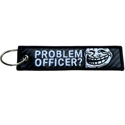 "Problem Officer?" Carbon Fiber Keytag
