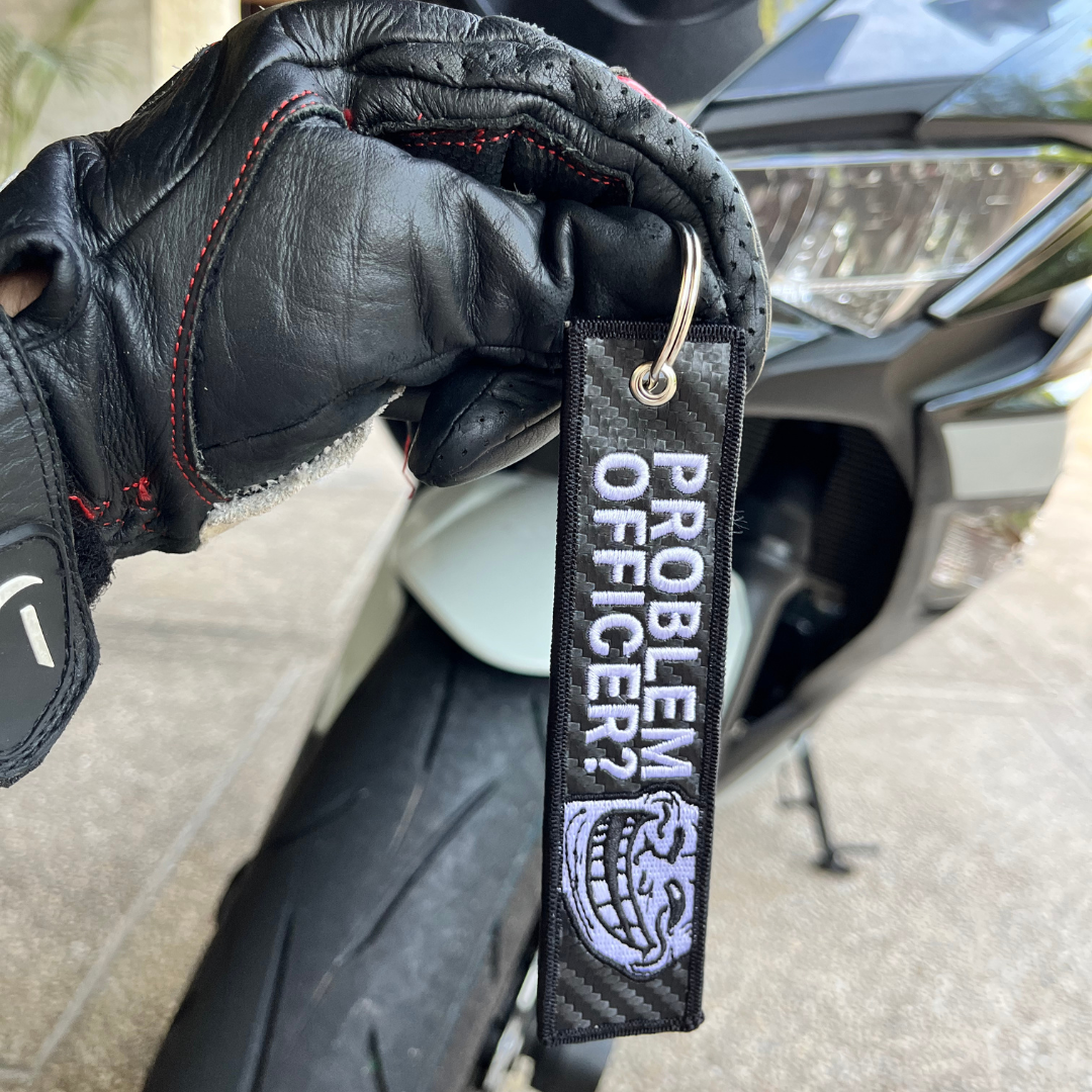 "Problem Officer?" Carbon Fiber Keytag