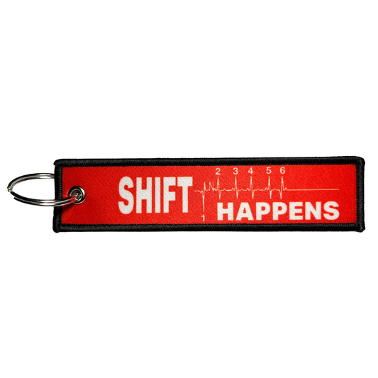 "Shift Happens" Textile Keytag