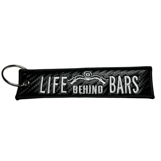 "Life Behind Bars" Carbon Fiber Style Keytag