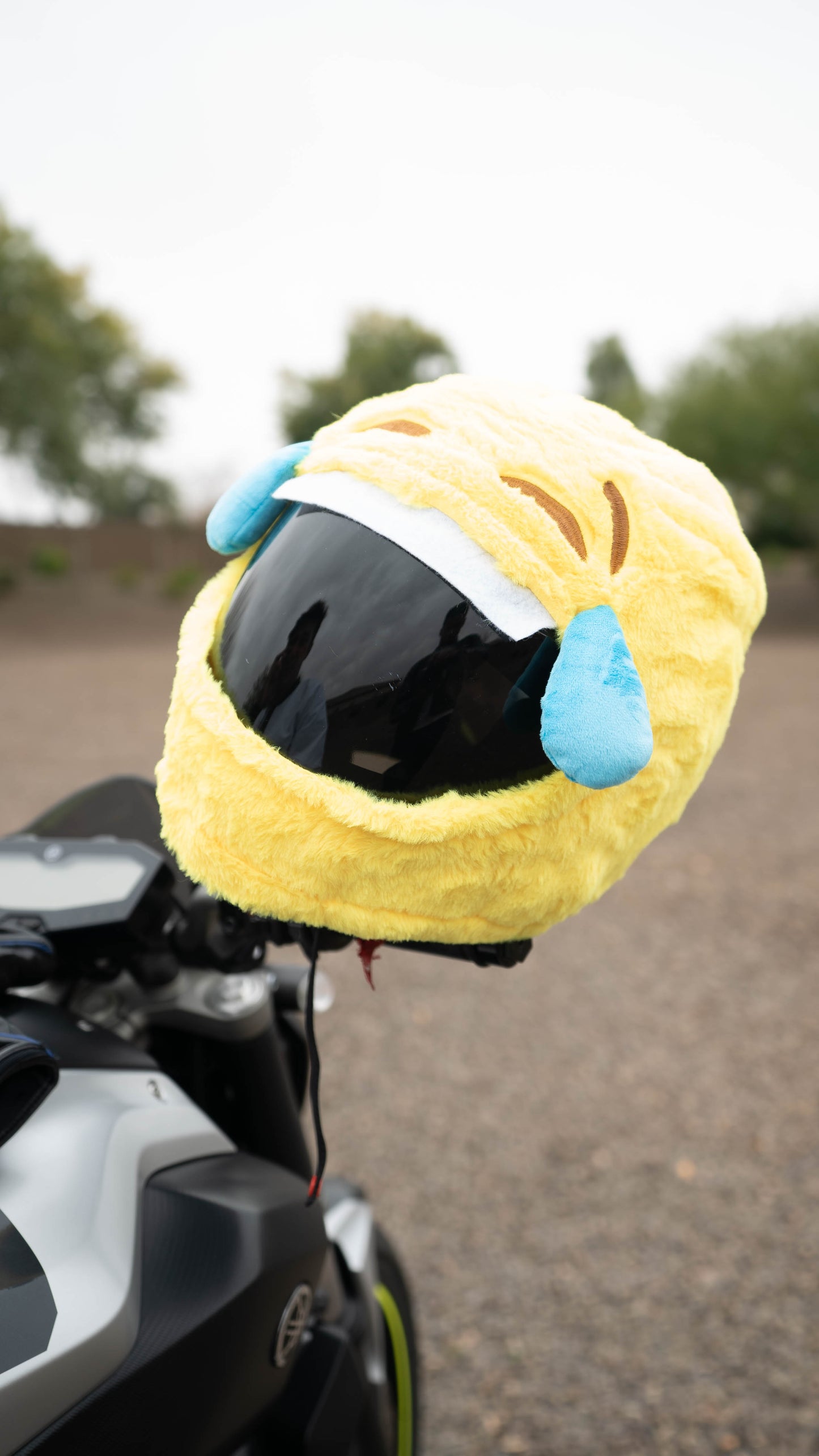 Laughing Emoji Motorcycle Helmet Cover