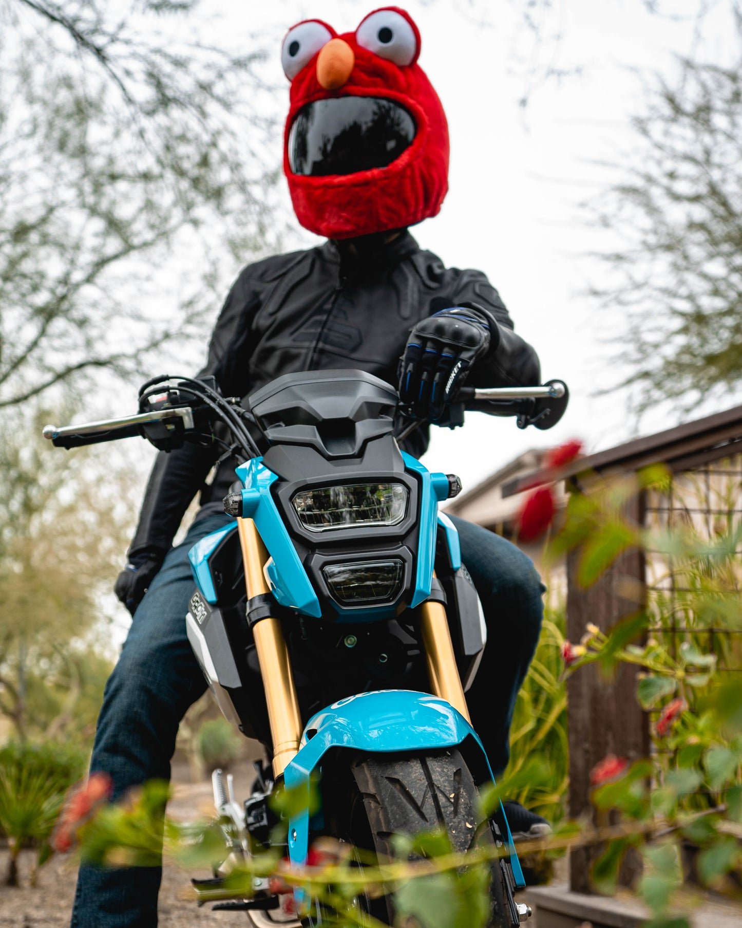 Red Monster Motorcycle Helmet Cover