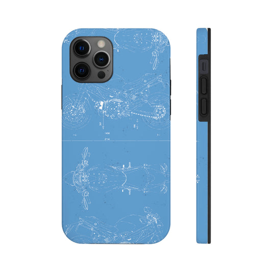 Motorcycle Blueprint Phone Case